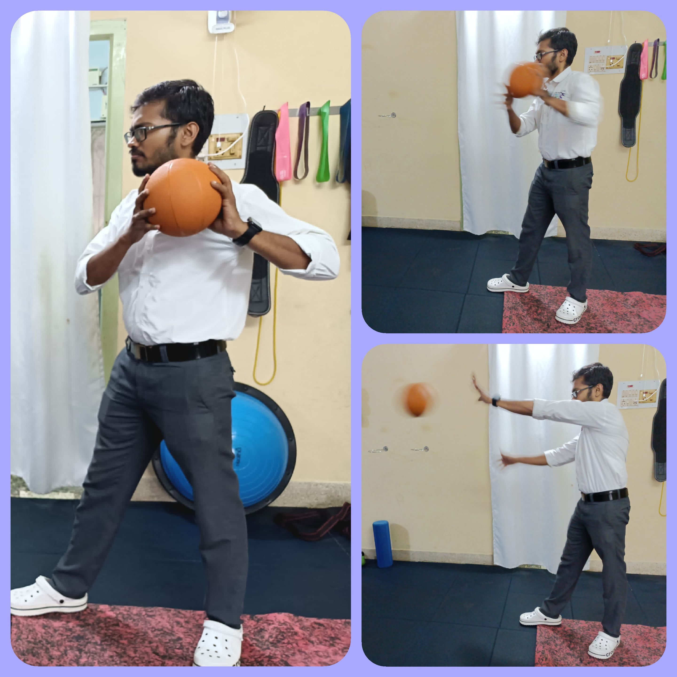 Medicine ball throw for serratus anterior