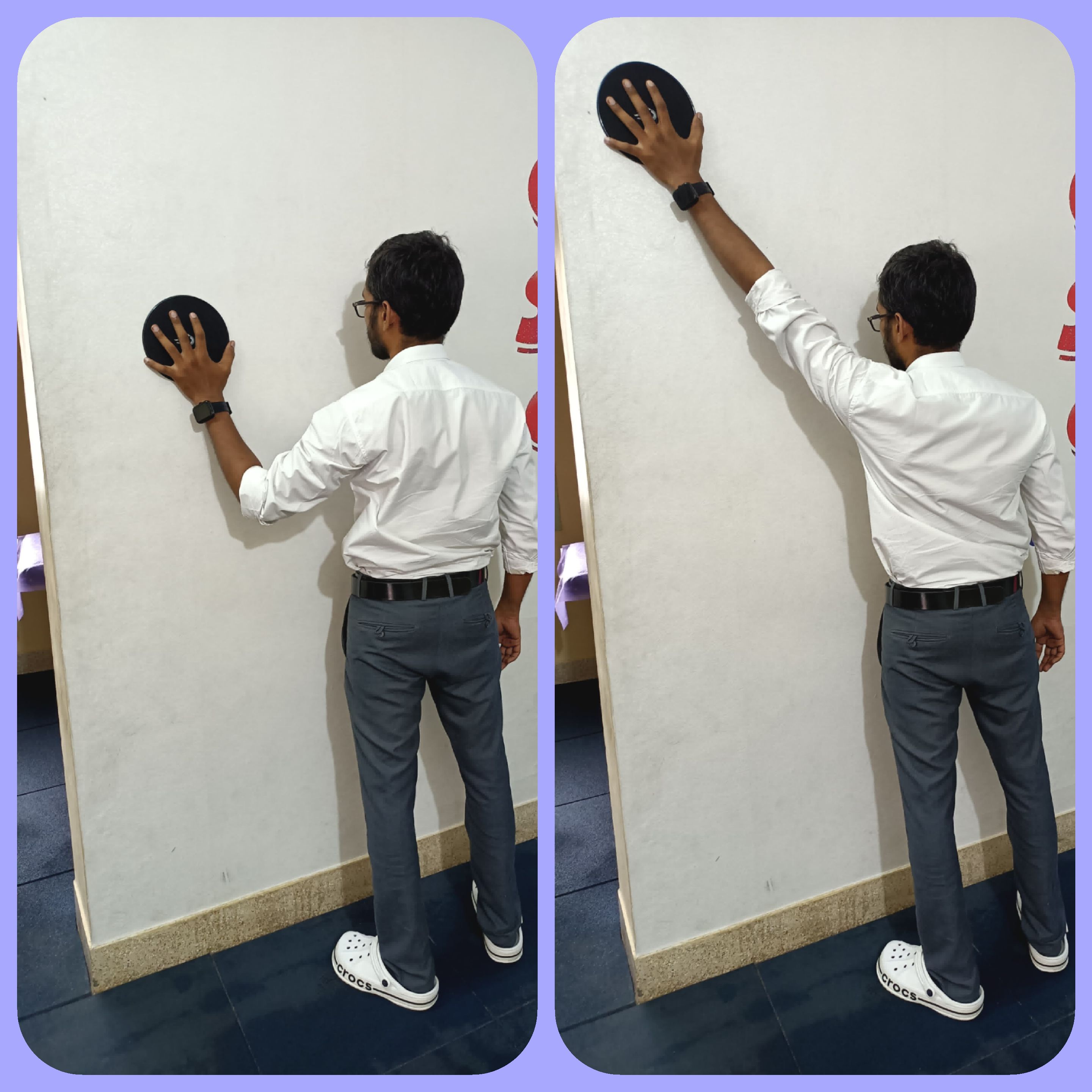 wall slide exercise for serratus anterior